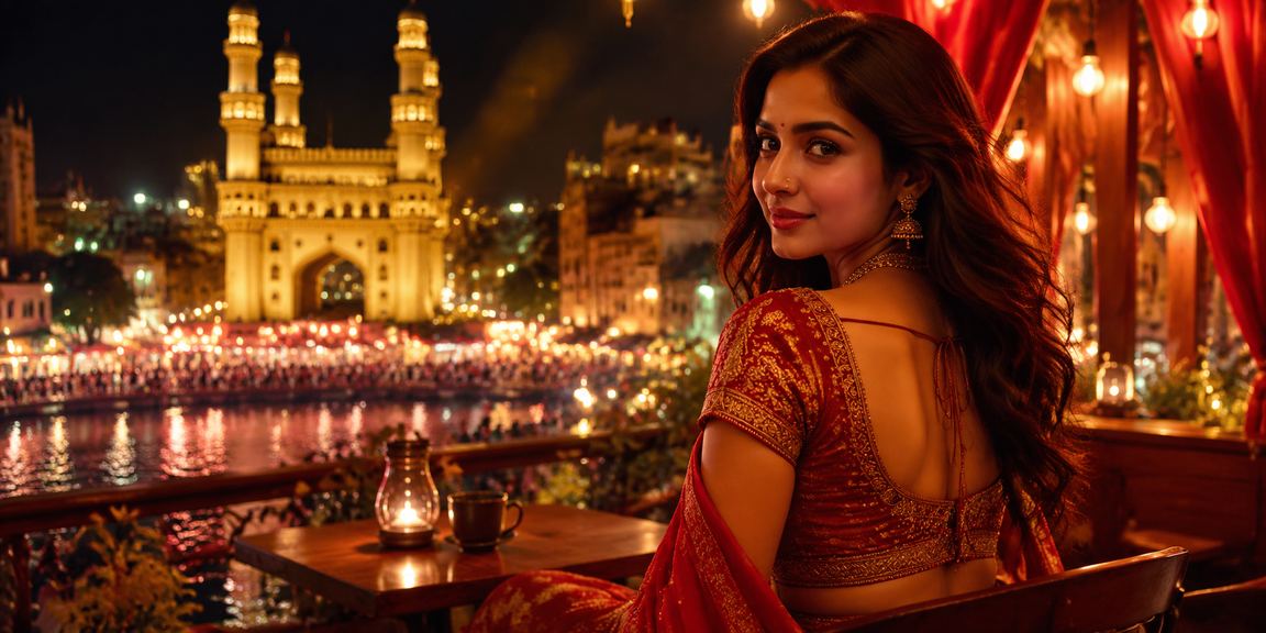Hyderabad Charminar with festive lottery and registration theme